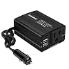 Buywhat 150W Power Inverter DC 12V to 110V AC Converter Car Plug Adapter Outlet Charger for Laptop Computer
