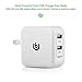 UltimatePower 4.8A 24W Dual USB Travel Wall Charger with Smart Technology, Foldable USB Plug, Most Powerful Wall Adapter for iPhone and iPad (White)