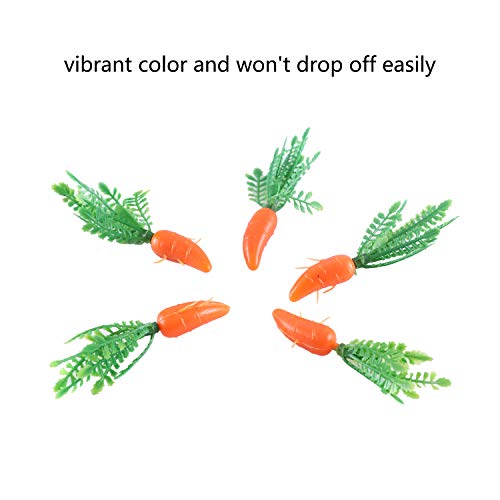 Fatpig Artificial Vegetables Realistic for Decor,Simulation Carrots for Decorations,Mini Carrots for Crafts 100pcs