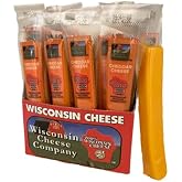 Wisconsin Cheese Company &ndash; Individually Wrapped Cheddar Cheese Sticks &ndash; Made in Wisconsin &ndash; Single Serve Snack &ndash; Great for Travel, Camping, Hiking, Biking &amp; Lunch Boxes (24 Pack)