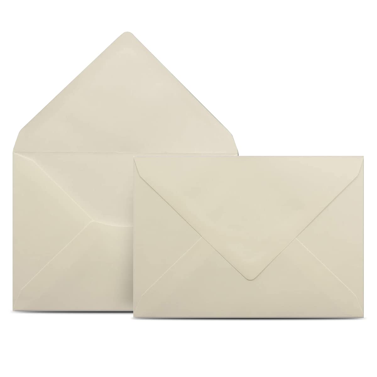 COLOURS-4-YOU Envelopes, DIN C6, Cream, 11.4 x 16.2 cm, 90 g/m² Envelopes with Wet Glue, Pointed Flap, without Window, Pack of 100
