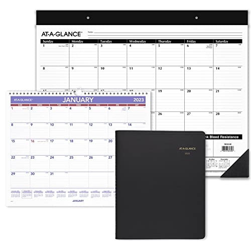 ATAGLANCE 2023 Desk Calendar, Desk Pad, 213/4" X 17", Large, Ruled
