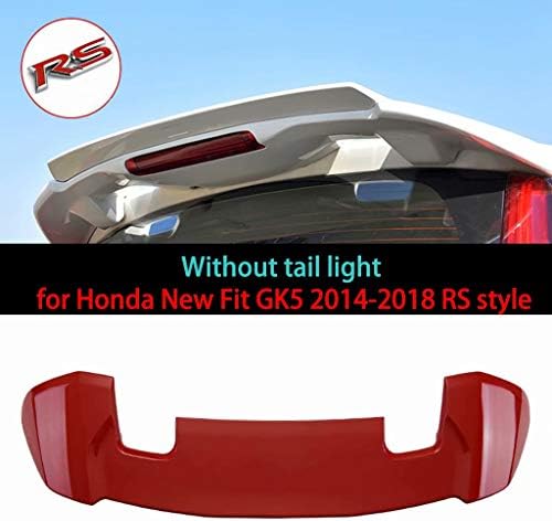 Qcwy ネタバレ カーパーツ ホンダニューフィットgk5 スポイラー 14 18 Qcwy レッド用テールライトなしカーリアスポイラーウィングrsスタイルテール B0t3n2b9