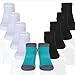 DANISH ENDURANCE 5 Pack Low-Cut Athletic Socks, Moisture Wicking, Men & Women, Multicolor (1 x Caribbean Blue, 2 x Black, 2 x White), Medium