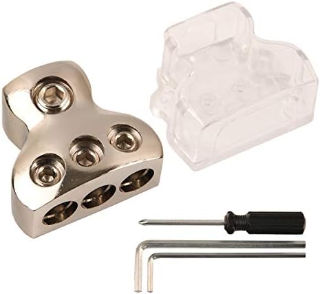 Power Distribution Block, COROTC 0/2/4 Gauge in 4/8/10 Gauge Out, Auto Car Audio Splitter, 1 in 3 Out, with Special Tools