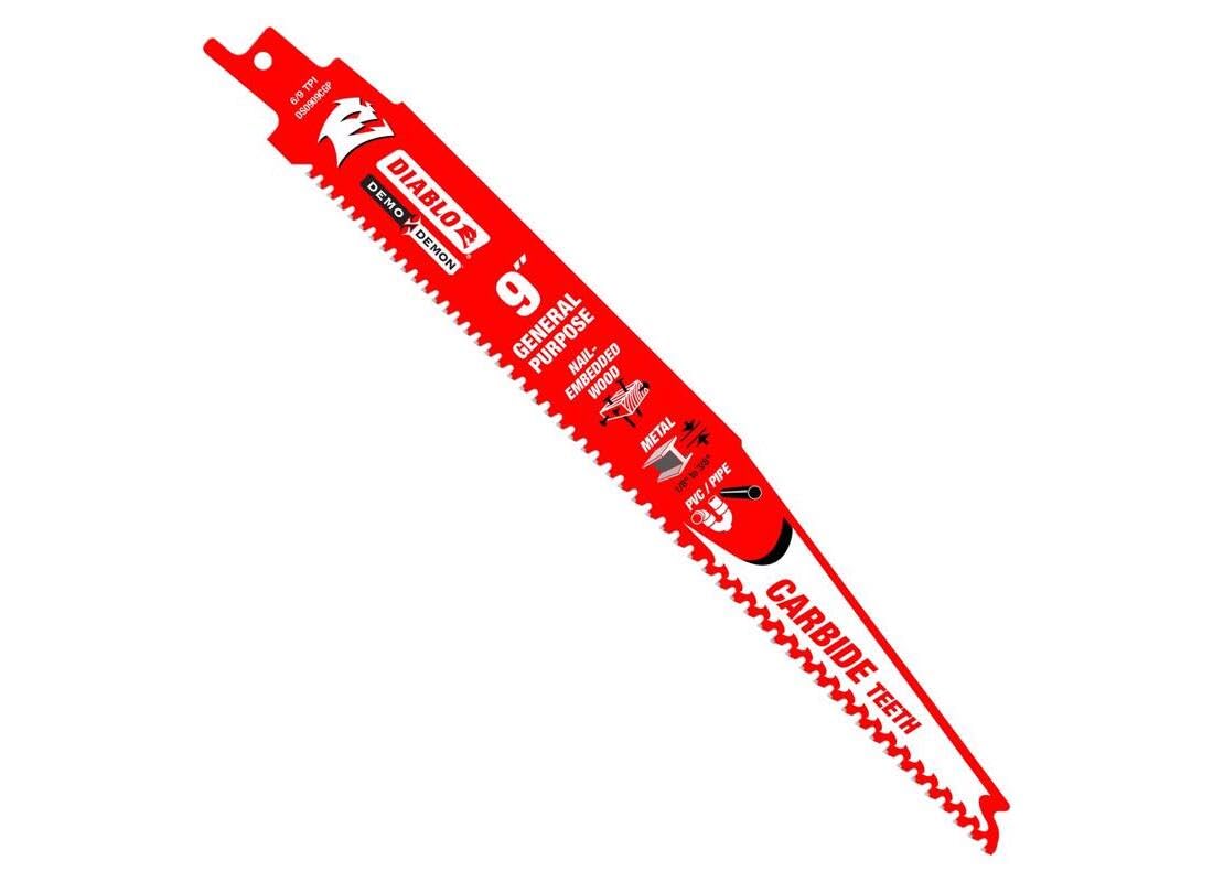 Freud Diablo DS0909CGP3 9-inch Carbide Tipped General Purpose Recip Blade 9-6 TPI (3/32-inch-1/4-inch), 3-Pack