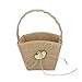 WINOMO Double Heart Wedding Girl Basket with Bowknot