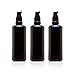 Infinity Jars 100 Ml (3.4 fl oz) Black Ultraviolet Glass Push Pump Bottle 3-Pack