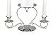 Hortense B. Hewitt Wedding Accessories, Unity Candle Stand, Triple Heart, Silver, 10.5-Inches x 5.5-Inches