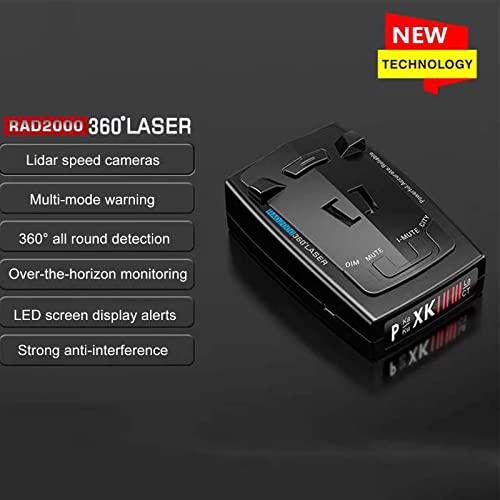 [New Upgrade] Radar Detectors for Cars, 360-Degree Monitoring Long-Distance Remote Warning, Full-Band Monitoring, Voice Prompt, Away from Fines - RD1000