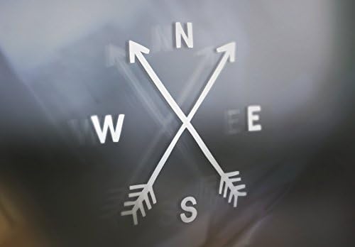 Arrow Compass Sticker Decal For Car Window, Bumper, or Laptop. Adventure