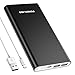 POWERADD Pilot 4GS 12000mAh Dual 3A Port External Battery Pack with Auto Detect Tech Portable Power Bank for iPhones and Other 5V Devices - Black (MFi 8-Pin Cable Included)