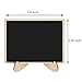 Korlon 15 Pack Mini Chalkboard Signs, Wood Chalk Signs with Easel, with 15 Pcs Replacement Stickers, for Weddings Events, Office, Mini Food Menu Board