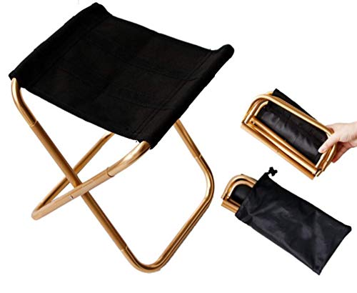 image for Greentiming Mini Small Children Game Seat, Portable Gold Folding Chair