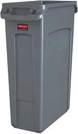 Rubbermaid Slim Jim Vented Container 87 L Tall Waste Bin Grey