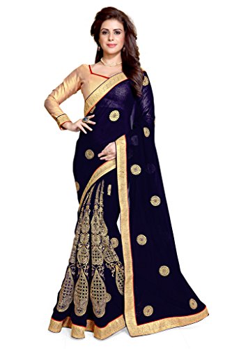 Mirchi Fashion Women's Heavy Embroidery Indian Saree Unstitched Blouse Piece
