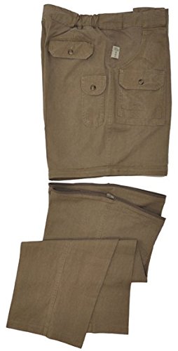Tag SafariZambezi Convertible Pants for Men, Covered Utility Pocket, Zip Off, 100% Cotton
