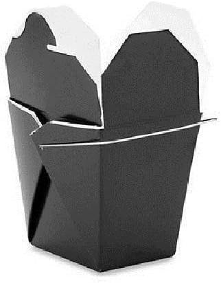 25 Black 1/2 Pint Chinese Take Out Box 8 Oz Food Pail Party Favor Wedding Candy