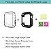 Doboli Compatible for Apple Watch Screen Protector Series 3 Series 2 38mm Case for iwatch Screen Protector Clear/Black 2 Pack