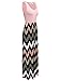 Nacy Women Chevron Striped Print Summer Sleeveless Tank Long Maxi Party Dress