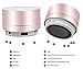Elemusi Bluetooth Speaker,Portable Stereo Outdoor Speaker,Mini Wireless Speaker with HD Audio and Enhanced Bass, Built-in-Mic Speakerphone, FM Radio and TF Card Play Music (Rose Gold)