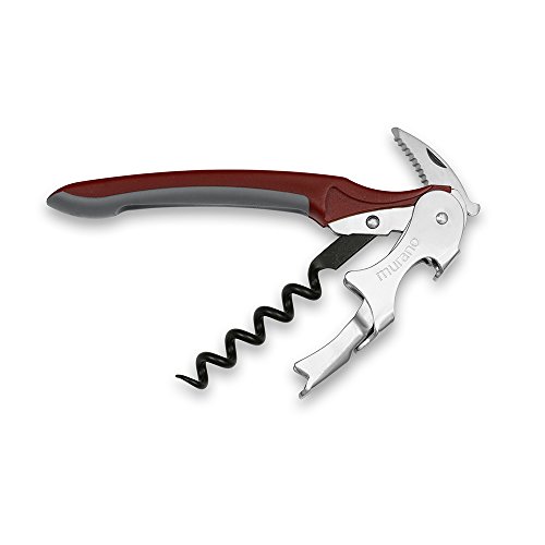 Epic Products Murano Corkscrew, 8.5-Inch, Burgundy/Gray