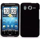 Black Durable Protective Rubberized Crystal Hard Case Cover for AT&T Wireless HTC Inspire 4G Android Smart Phone