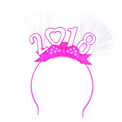OULII 2018 New Years Tiara LED Light Up Headband Random Color