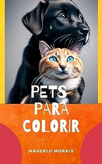 Livro Pets para Colorir : Colorir Pets cat e dog
