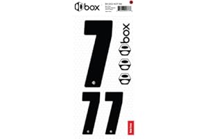 Box Two BMX Number Stickers Kit – UV-Protected Vinyl, Meets USA BMX/UCI Standards, Includes Number Stickers 0-9, Front and Side Plate Compatible