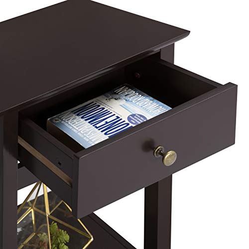 Yaheetech Bedside Nightstands with 1 Drawer and Storage