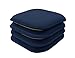 GoodGram 4 Pack Non Slip Honeycomb Premium Comfort Memory Foam Chair Pads/Cushions - Assorted Colors (Navy)