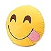 Round Oi Emoji Smiley Emoticon Cushion Pillow Stuffed Plush Toy Doll Yellow(glutton+free Yiwa Gifts) Model: by Catchvogue