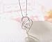 Forfamilyltd Sterling Silver I Love You to The Moon and Back Love Heart Pendant Necklace with Love Card, White