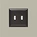 Amazon Basics Double Toggle Light Switch Wall Plate, Oil Rubbed Bronze, Set of 2