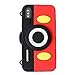 Soft Silicone Mickey Mouse Camera Case with Length Adjustable Strap for iPhone X 10 iPhoneX Red Black Color 3D Disney Cartoon Wearable Cute Lovely Fashion Kawaii Design Gift Girls Teens Kids Boy Women