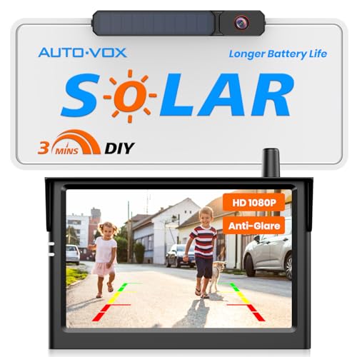AUTO-VOX Solar Wireless Backup Camera 3 Mins