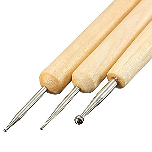 COMIART Ball Styluses Tool Set for Embossing Pattern Clay Sculpting
