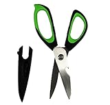 Vesper's Kitchen - Kitchen Shears, Sharp Durable Multi-Purpose Kitchen Scissors with Large Soft Grip Handles and Sheath Cover