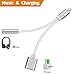 Lightning Jack Audio Headphone Adapter for iPhone 7/7Plus iPhone 6/6Plus iPad&iPod.2 in 1 Lightning Headset Adaptor to 3.5mm Aux Earphone Audio and Charge.(Sopport Audio+Charge+Music+iOS10.2)