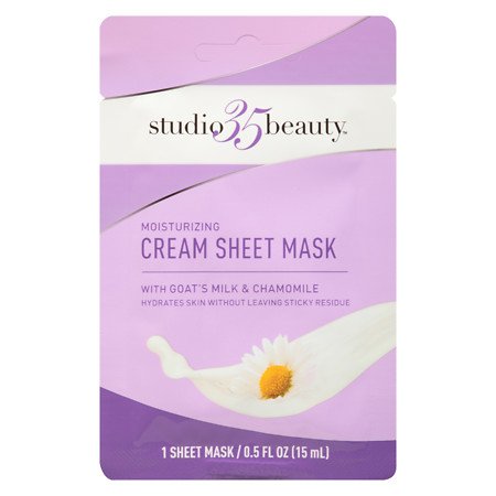 ( Pack of 3 ) Studio 35 Moisturizing Cream Sheet Mask - 0.5 oz. with goats milk & chamomile