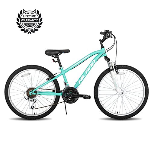 Hiland 24 inch Kids Mountain Bike for Age 712,18 Speed,Suspension Fork