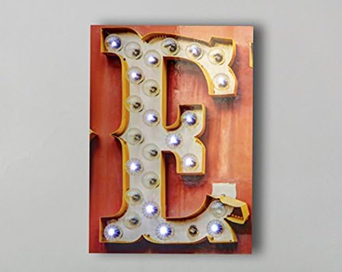 Light Up Letter E, Marquee LED Letter E, Vegas Letter Art, 10x15