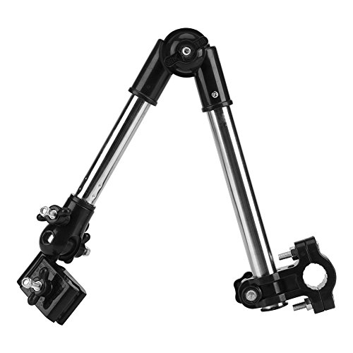 Yosoo Health Gear Adjustable Umbrella Holder 360° Telescopic, Universal Umbrella Mount Stand Stainless Steel, Wheelchair Stroller Umbrella Holder for Walkers Prams