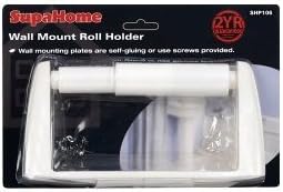SupaHome Toilet Roll Holder, White