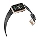 CINORS Leather Band Compatible/Replacement for Apple Watch 38mm 40mm Genuine Leather Black Bands Replacement Loop Strap with Rose Gold Buckle for iWatch Series 6 5 SE 4 3 2 1