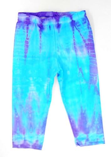 Tie Dye Beach Little Girls Capri Turq Purple 3T