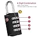 ZHEGE Travel Locks 2 Pack, TSA Locks for Luggage with Flexible Cable (30 Inch) for Gym, Suitcase, Backpack, Baggage, Easy Read Dial with Alloy Body (2 Pack, Black)