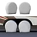 TCP Global Set of 2 Waterproof Vinyl RV Wheel & Tire Covers, Fits 24