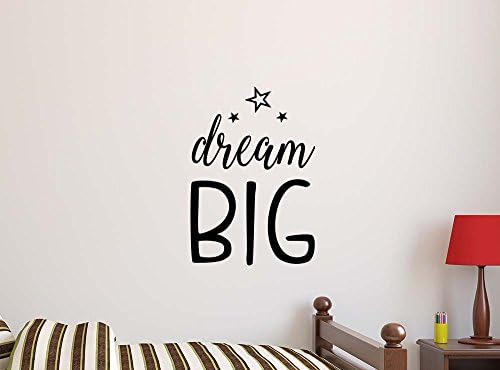 Imposing Design Dream Big 16 x 23 Vinyl Wall Decal Sticker Nursery Decor Calligraphy Motivational Inspirational Sticker Decorative Lettering Love Hearts